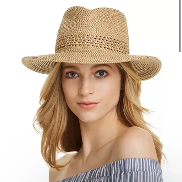 Eric Javits Squishee Bayou Fedora Woven hat in Peanut - Picture 12 of 12